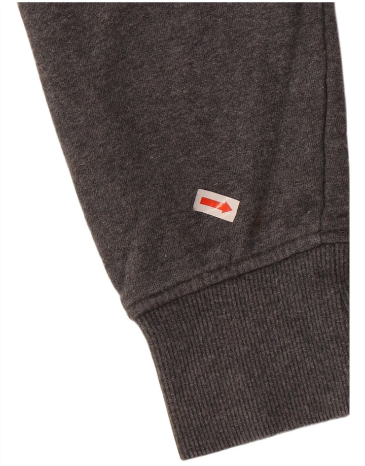 Felpa DC da uomo, piccola, in cotone color block grigio