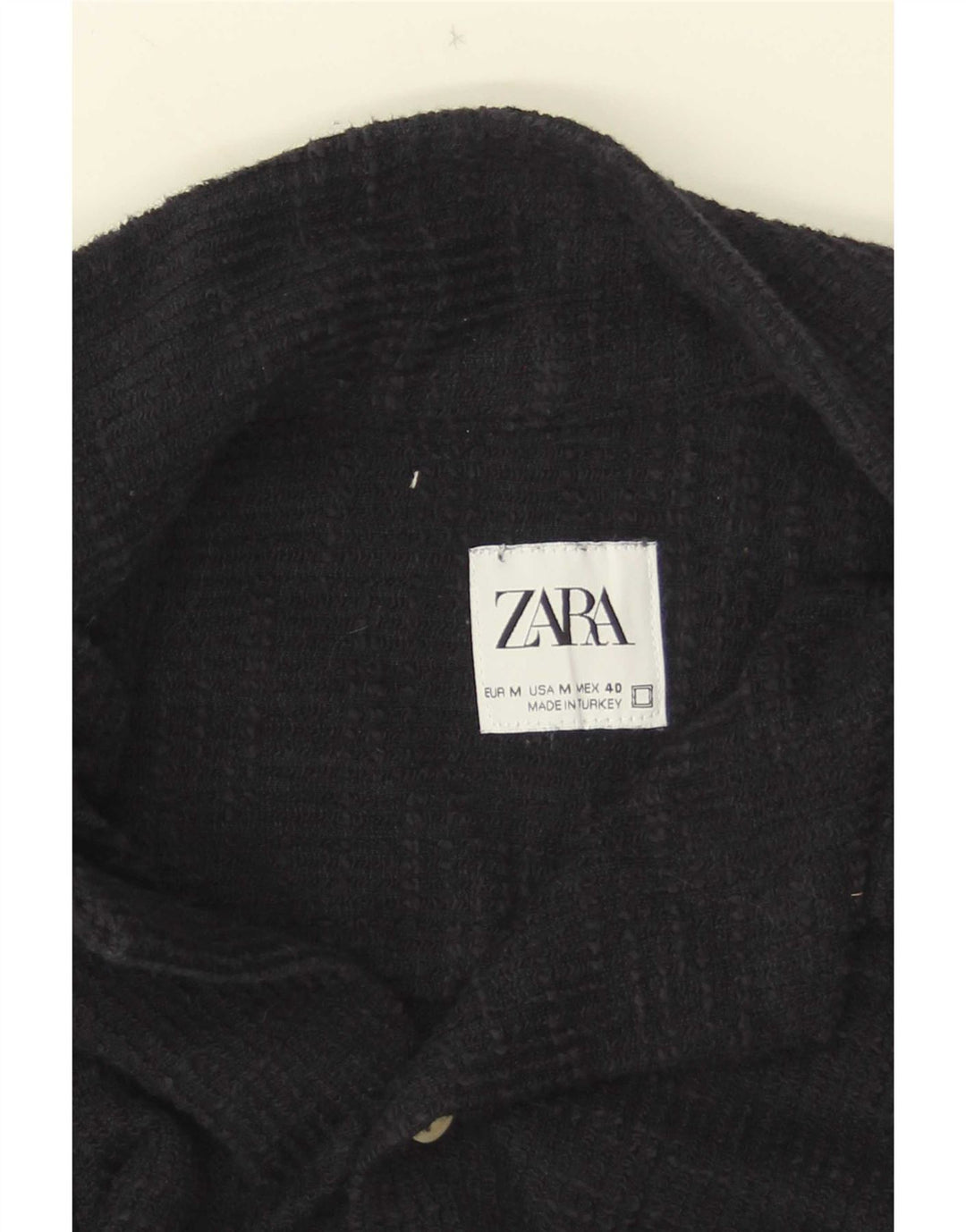 Camicia a maniche corte da donna Zara blu navy medio