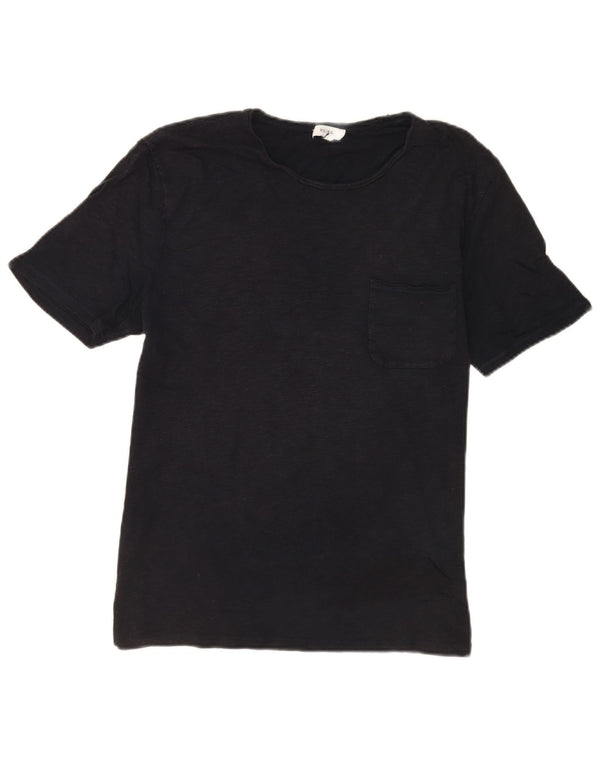 T-shirt da uomo Reiss Top grande in cotone chiazzato nero