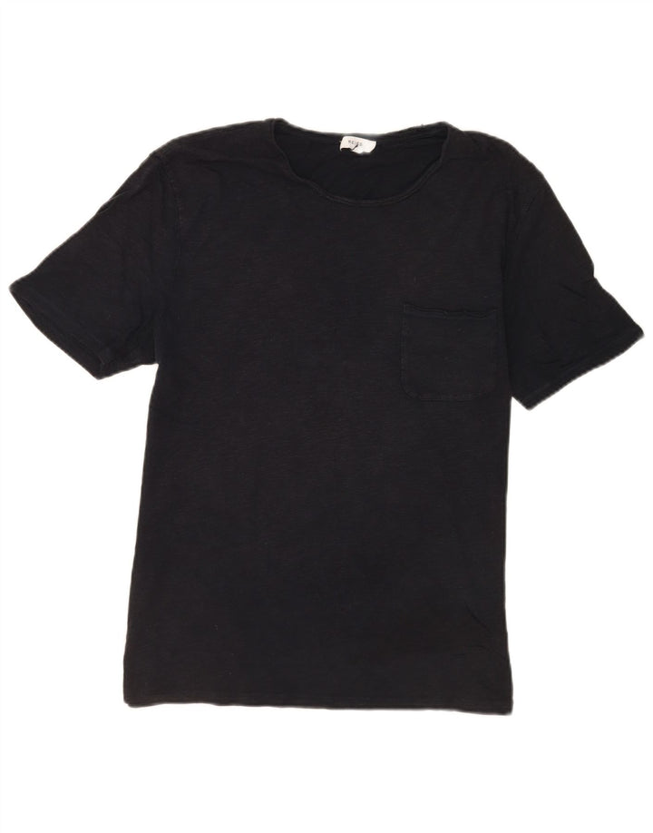 T-shirt da uomo Reiss Top grande in cotone chiazzato nero