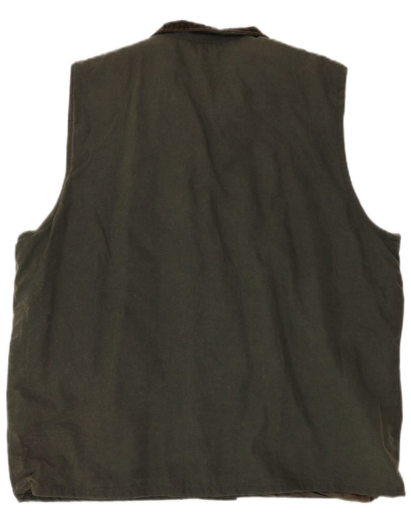 Gilet da uomo in cotone cerato Walker and Hawkes UK 42 XL color kaki