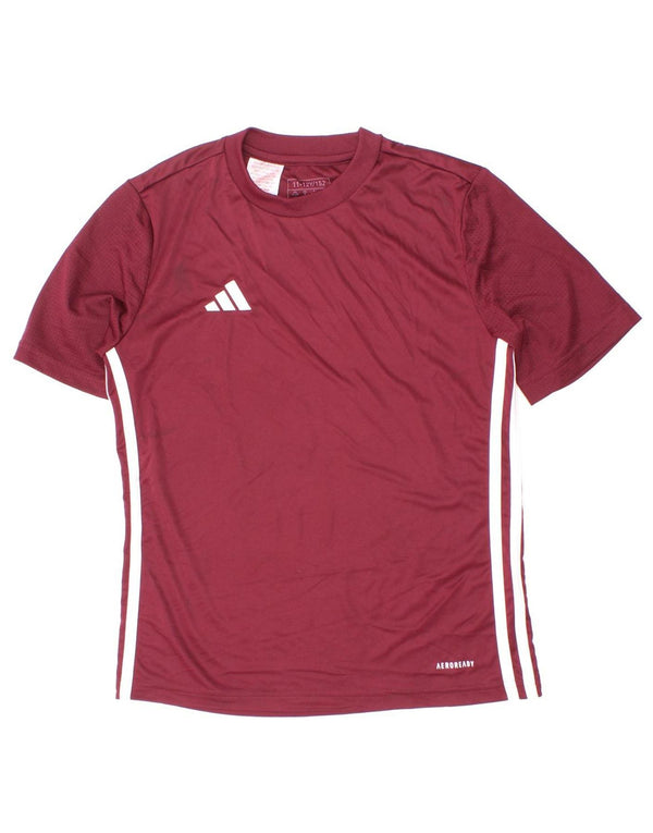 Maglietta Adidas Aeroready da bambino 11-12 anni in poliestere bordeaux