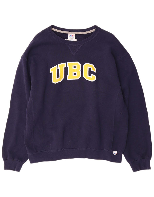 Felpa da donna RUSSELL ATHLETIC UK 16 Large Blu Navy