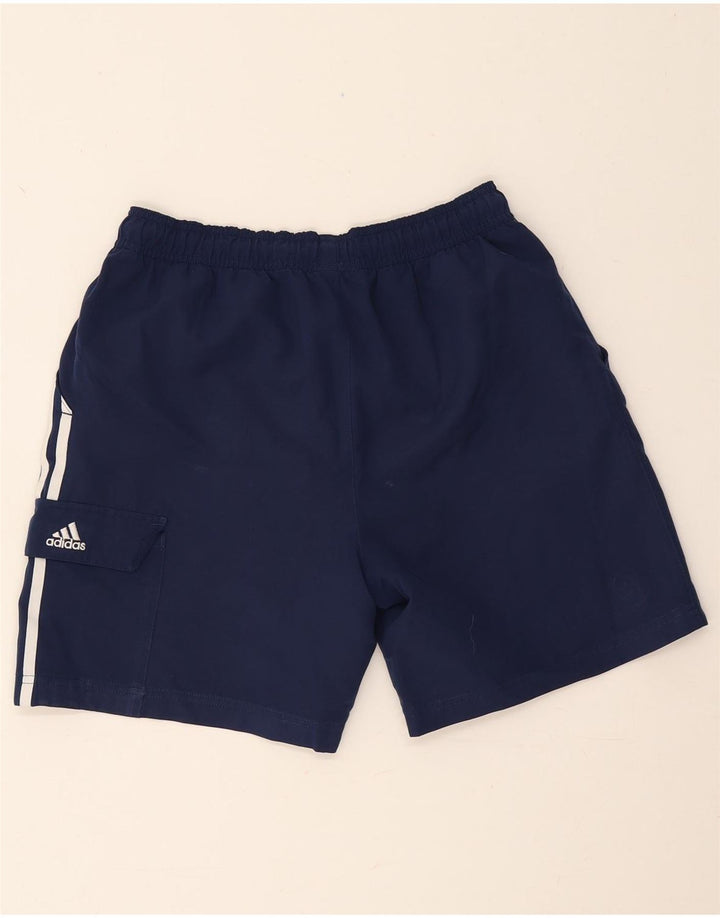 Pantaloncini sportivi da uomo Adidas piccoli in poliestere blu navy
