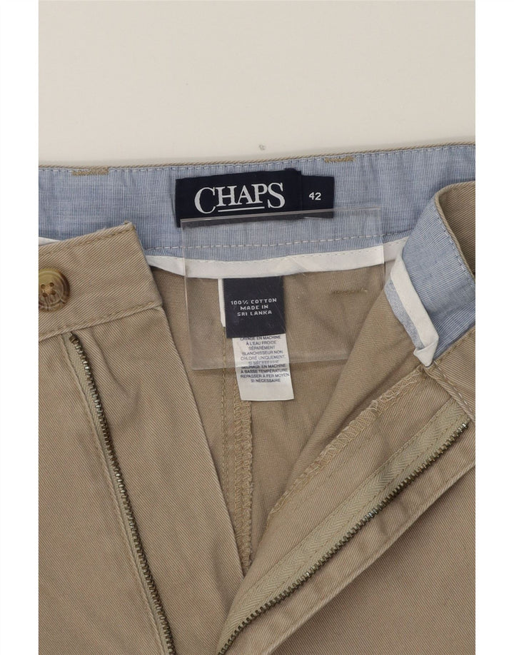 CHAPS Mens Chino Shorts W42 2XL Beige Cotton Vintage Chaps and Second-Hand Chaps from Messina Hembry 
