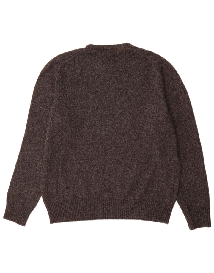 Maglione Uomo Girocollo Trussardi Jeans Large in Lana Grigia