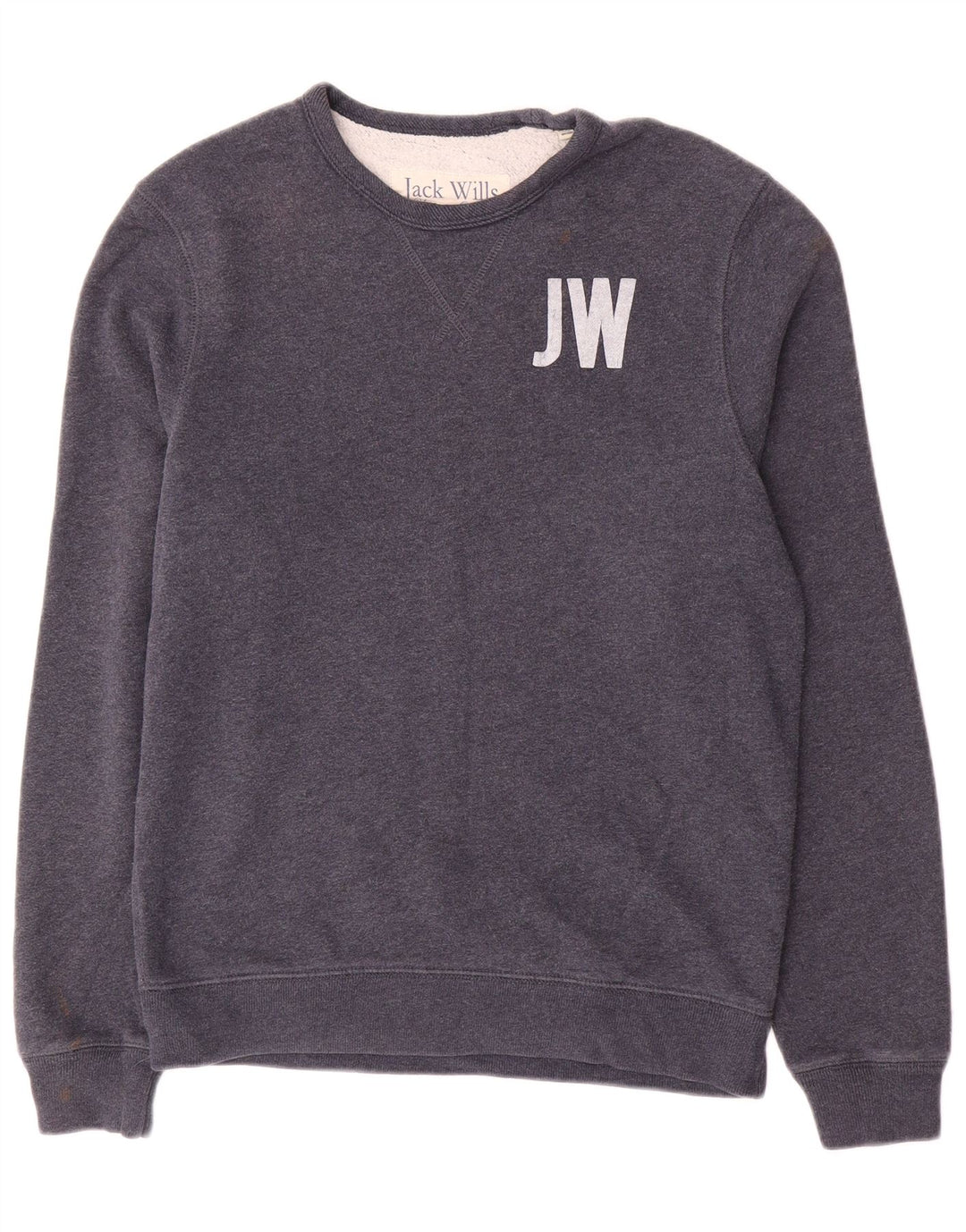 Felpa grafica da uomo Jack Wills Maglione medio in cotone blu navy