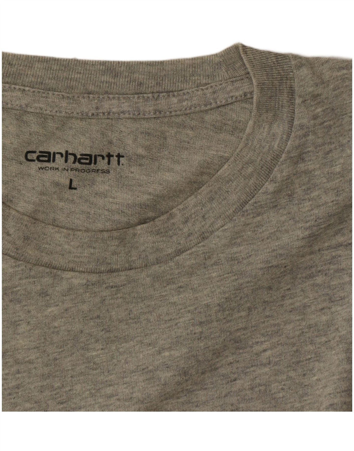 T-shirt grafica da uomo Carhartt Top grande grigio chiazzato