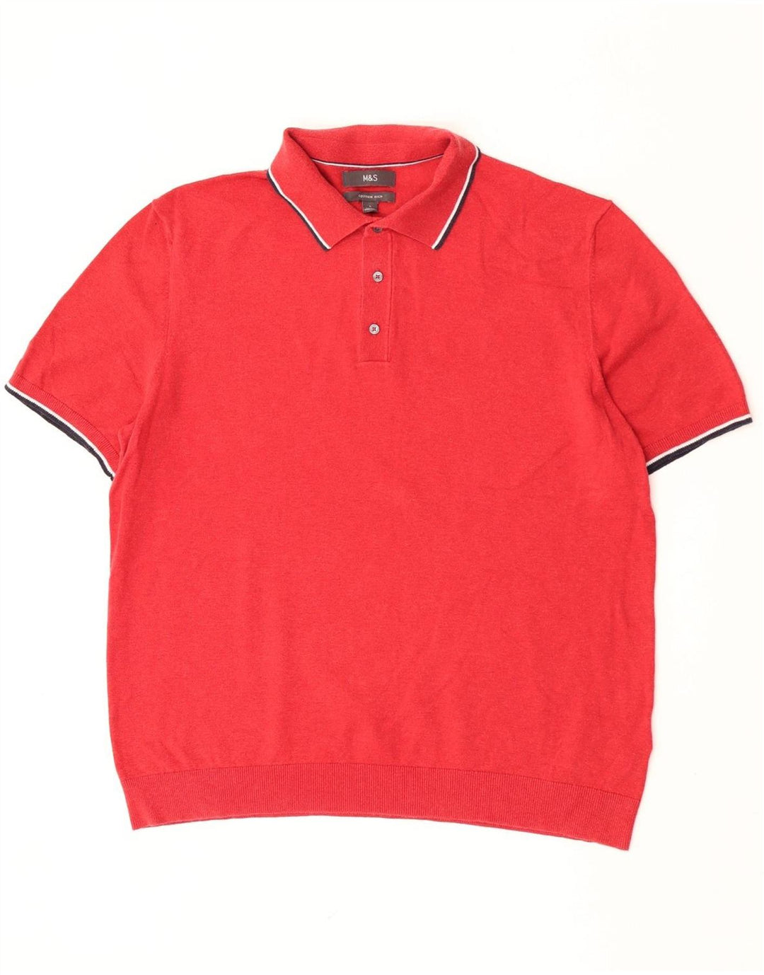 Marks & Spencer Maglione da uomo con collo alto a righe rosse grandi