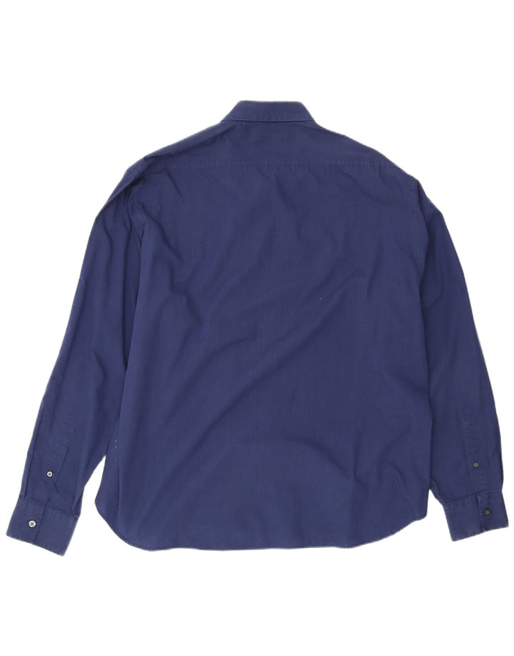 Camicia da uomo Yves Saint Laurent 2XL cotone blu navy