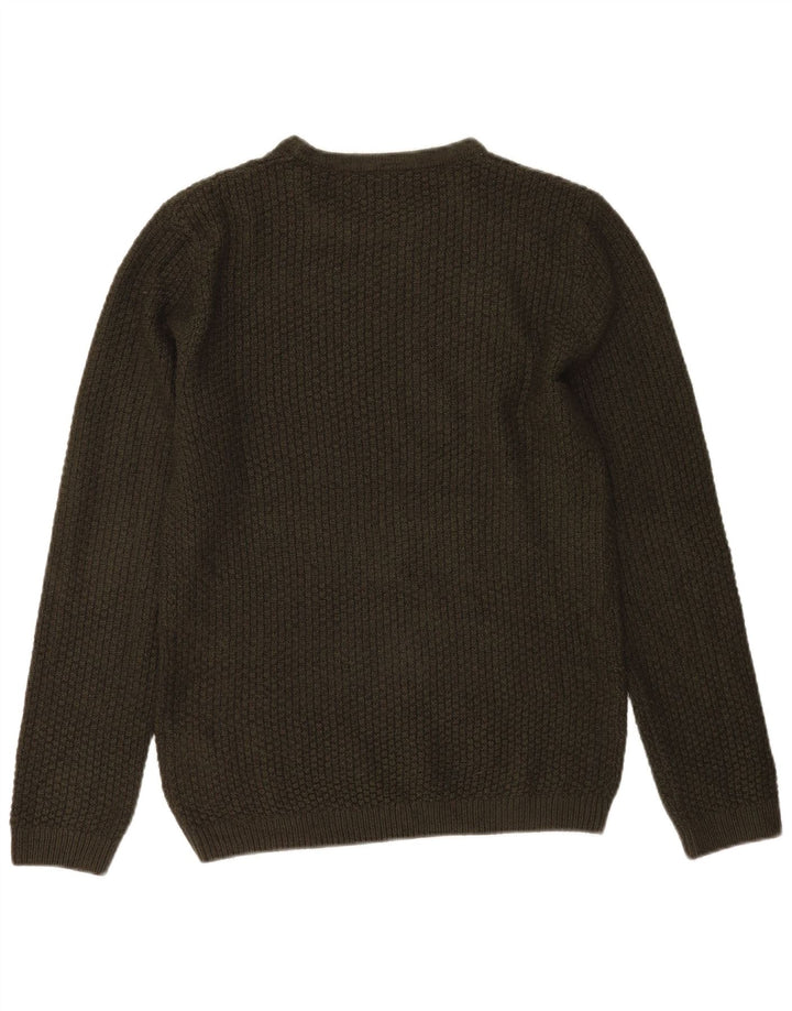 Maglione maglione girocollo da uomo Jack & Jones piccolo acrilico kaki