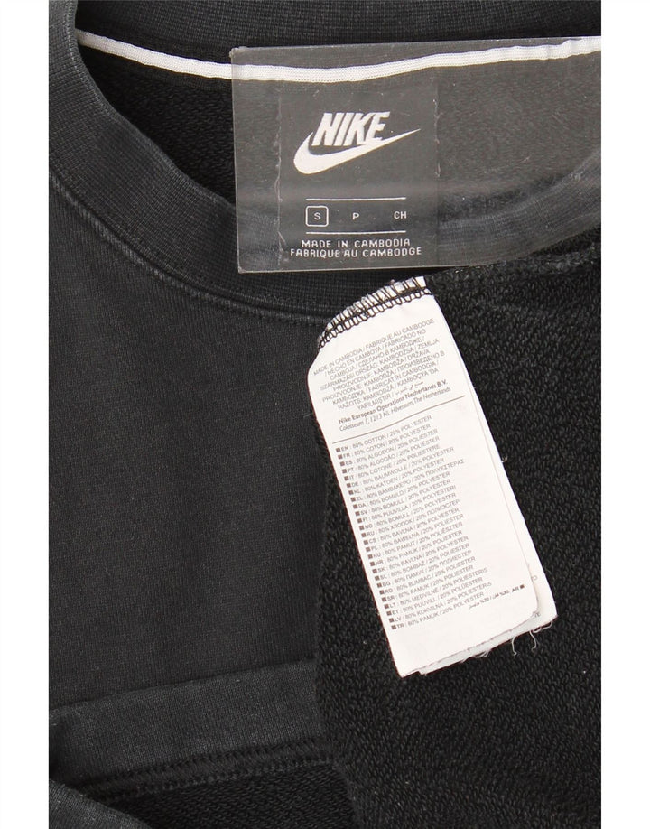 NIKE Felpa con grafica da uomo Maglione piccolo in cotone nero