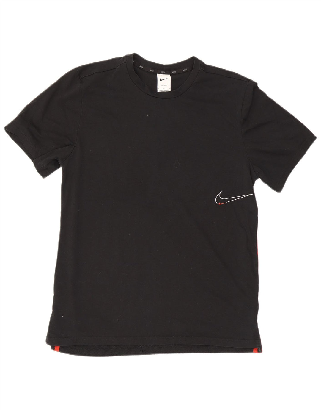T-shirt grafica da uomo Nike Top in cotone color block medio nero