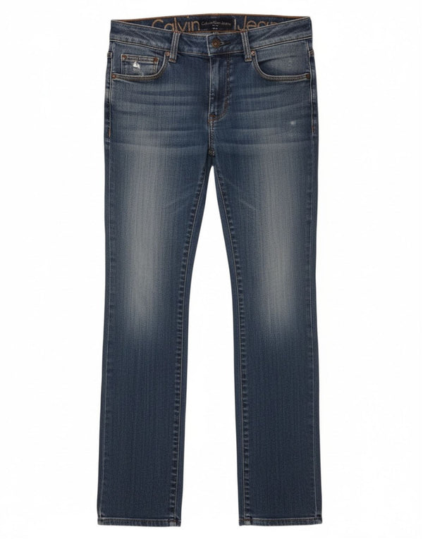 Jeans slim da donna Calvin Klein W27 L34 cotone blu