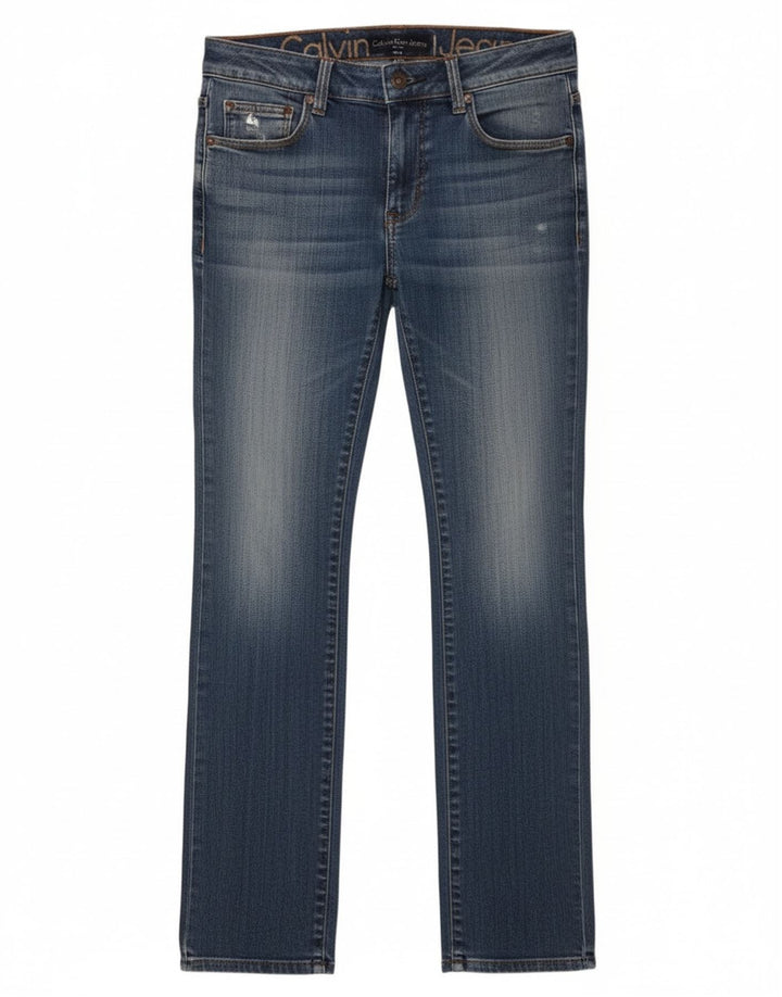 Jeans slim da donna Calvin Klein W27 L34 cotone blu
