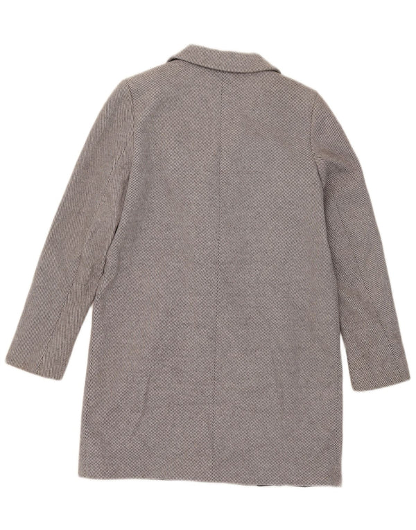 Cappotto doppiopetto vestibilità ampia da donna Zara UK 6 XS cotone gessato grigio