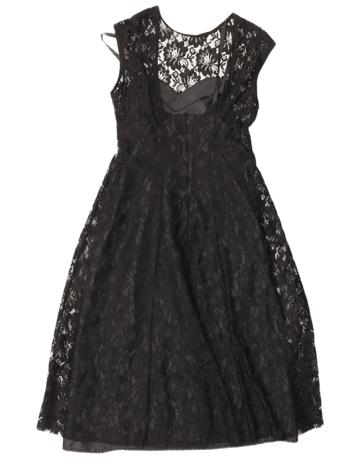 Abito a trapezio da donna CLASSIC UK 12 Nylon floreale nero medio