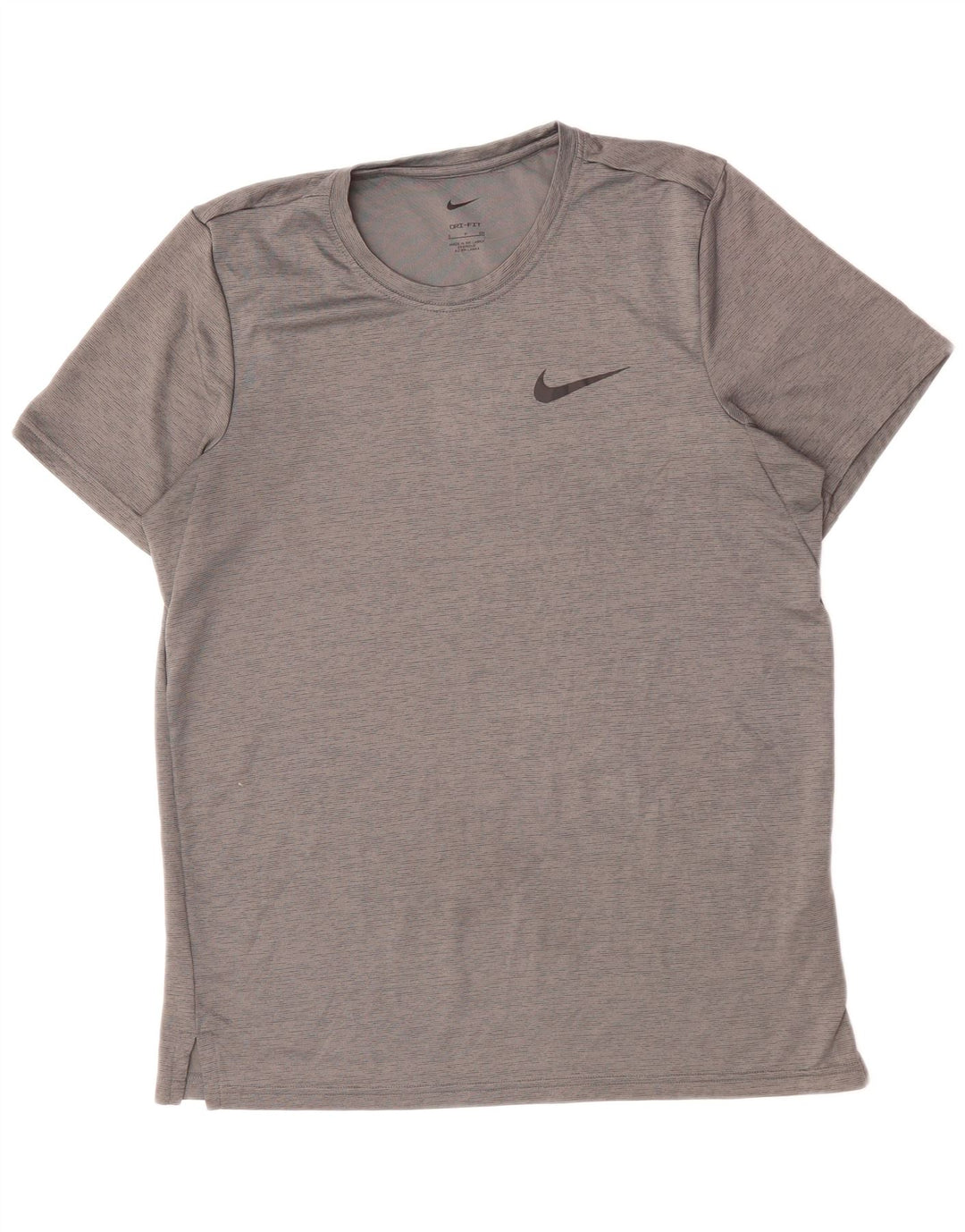 T-shirt NIKE da uomo Dri Fit Top piccola in poliestere grigio