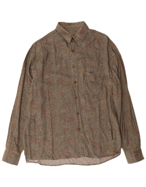 Camicia da uomo Rodrigo taglia 40 15 1/2 viscosa Paisley grigio medio