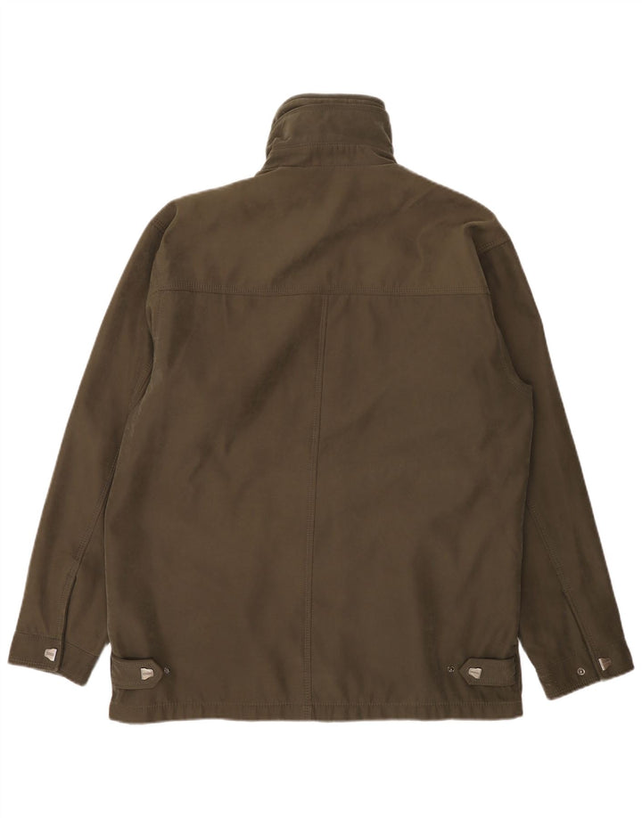 Giacca a vento vintage da uomo IT 50 Large Khaki Poliammide
