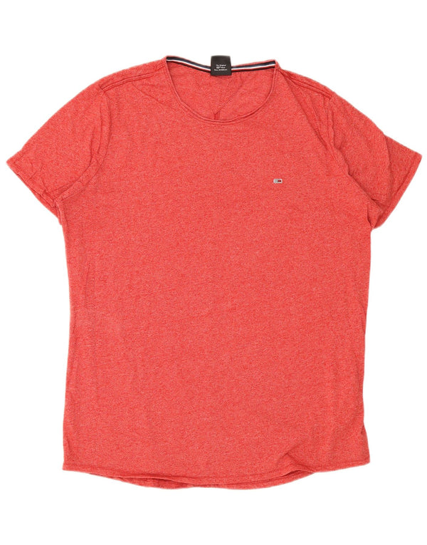 T-shirt da uomo Tommy Hilfiger Top 2XL cotone chiazzato rosso