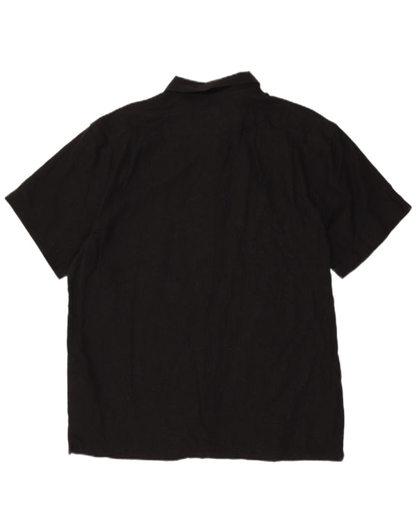 Camicia a maniche corte da uomo Billabong grande in lino nero