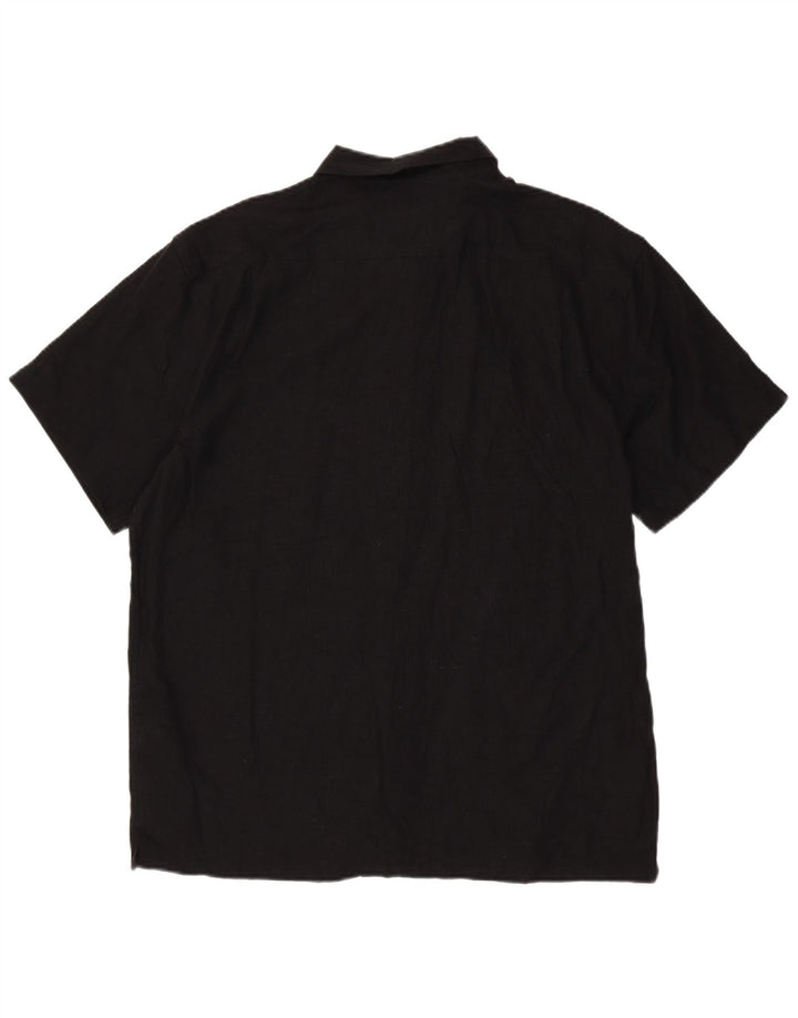Camicia a maniche corte da uomo Billabong grande in lino nero