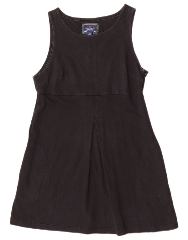 Abito a trapezio senza maniche da donna American Eagle UK 14 grande cotone nero