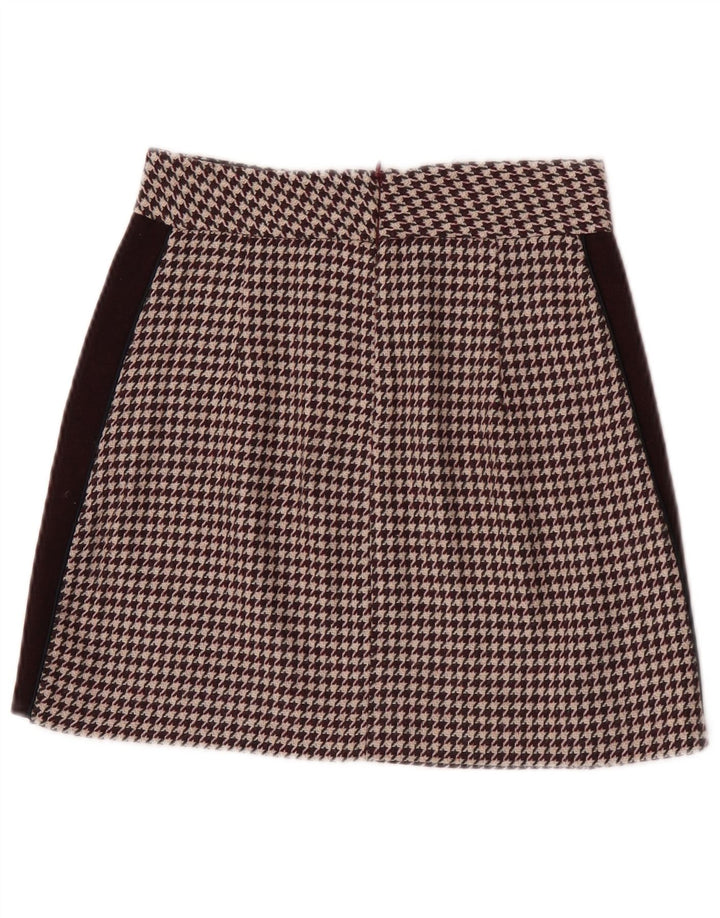 Minigonna Zara da donna XS W24 pied de poule bordeaux