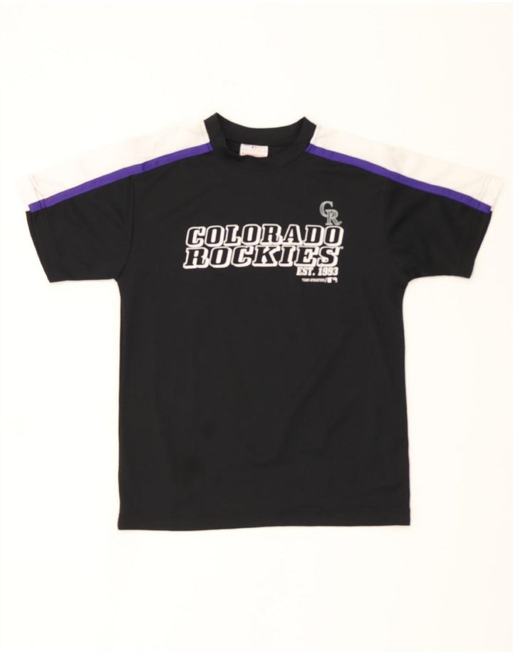 GENUINE MERCHANDISE Boys Graphic T-Shirt Top 10-11 Years Large Black Vintage Genuine Merchandise and Second-Hand Genuine Merchandise from Messina Hembry 