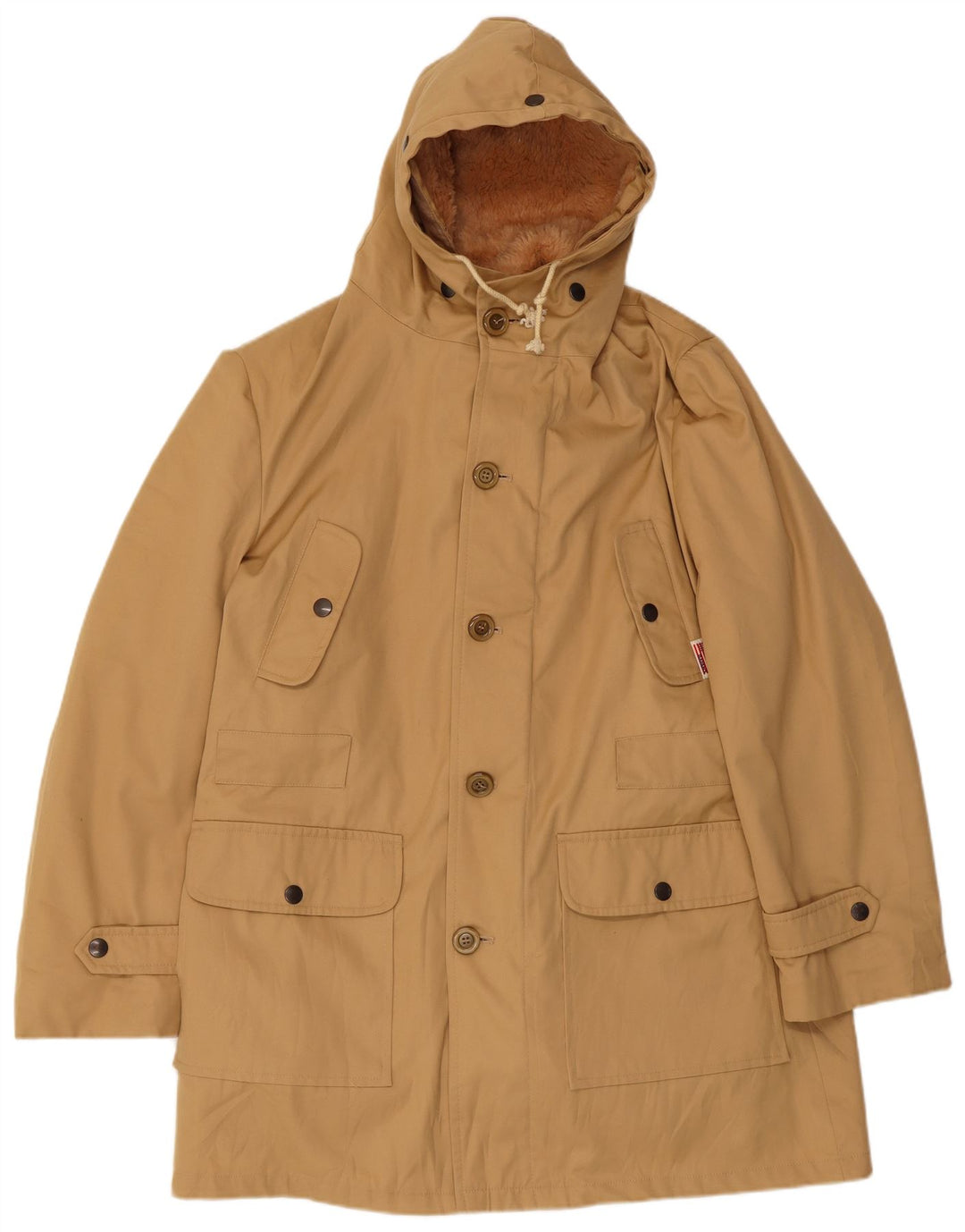 Giacca Parka da uomo con cappuccio VINTAGE IT 50 Large Beige