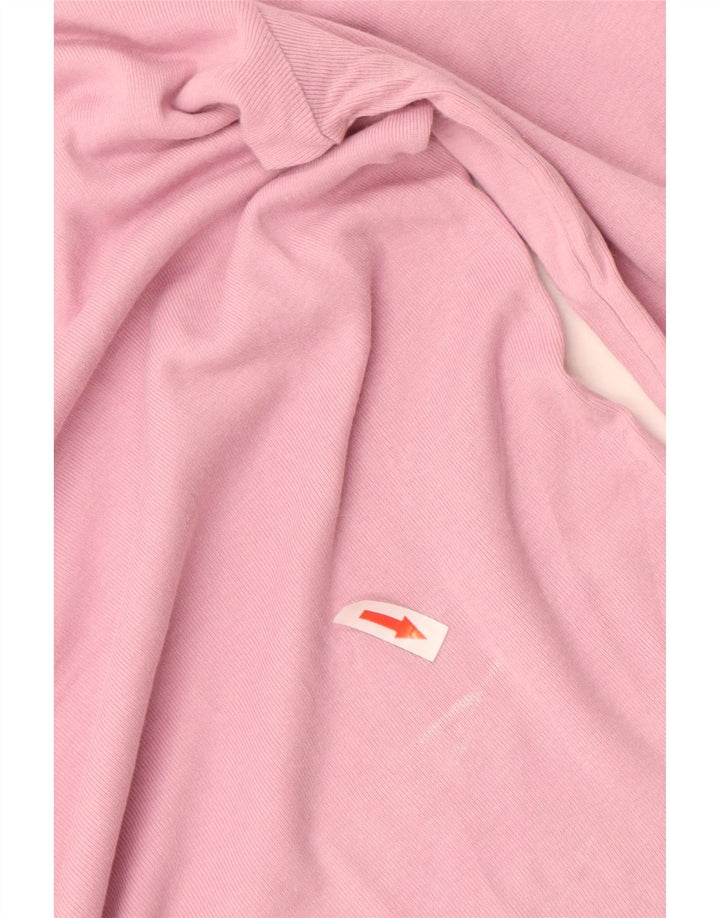 Top grafico da donna Benetton manica lunga UK 12 Rosa medio