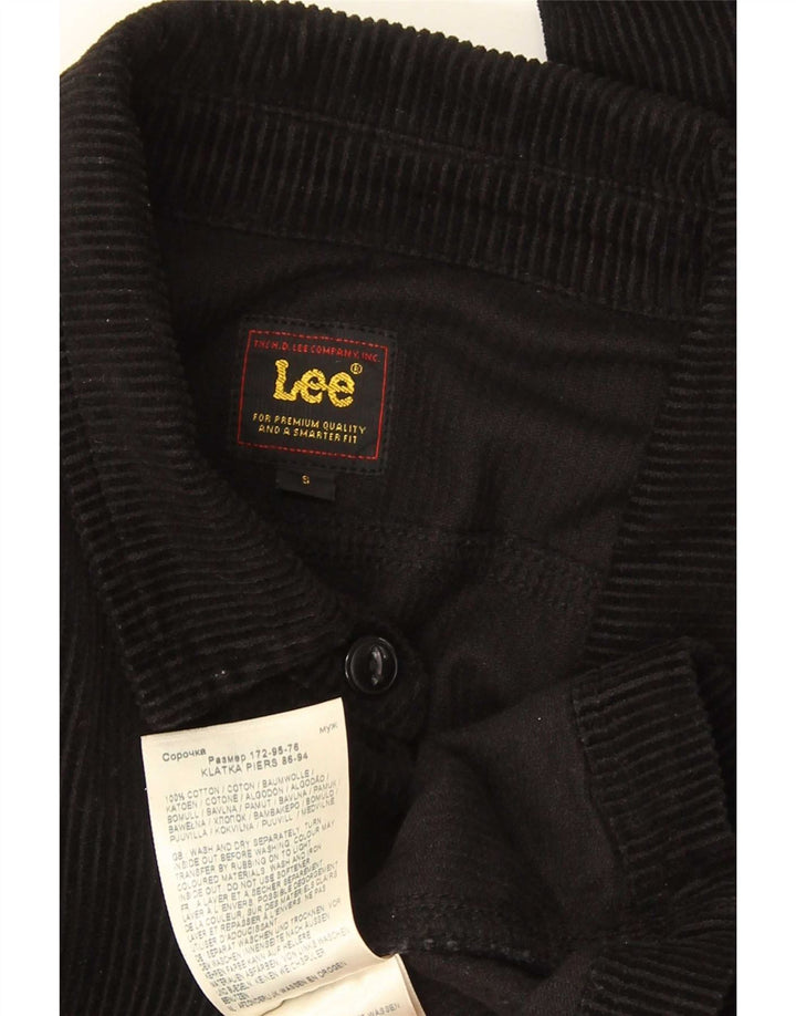 Giacca da uomo in velluto a coste Lee UK 36 piccola in cotone nero