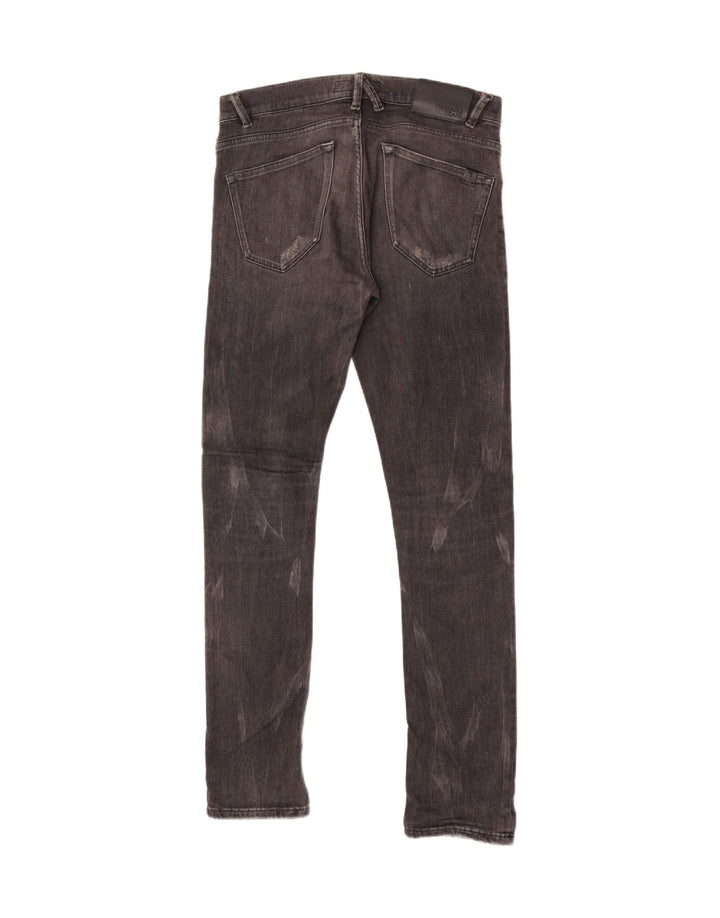 Jeans Trussardi Uomo Slim Distressed W33 L34 Cotone Nero