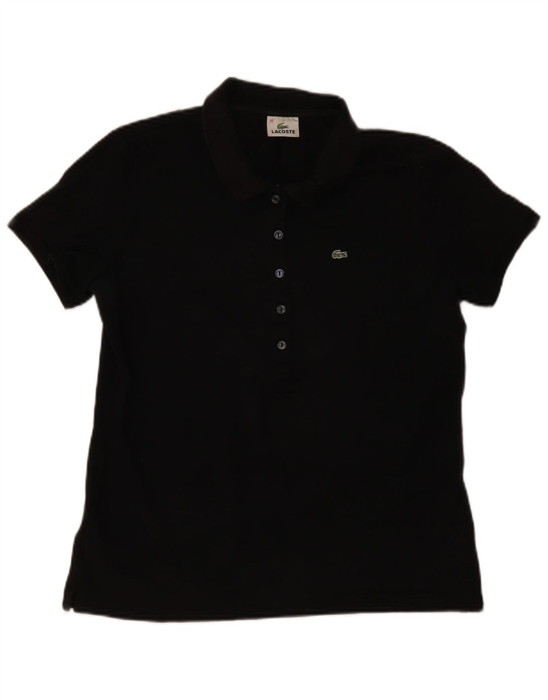 Polo da donna Lacoste taglia 48 XL in cotone nero