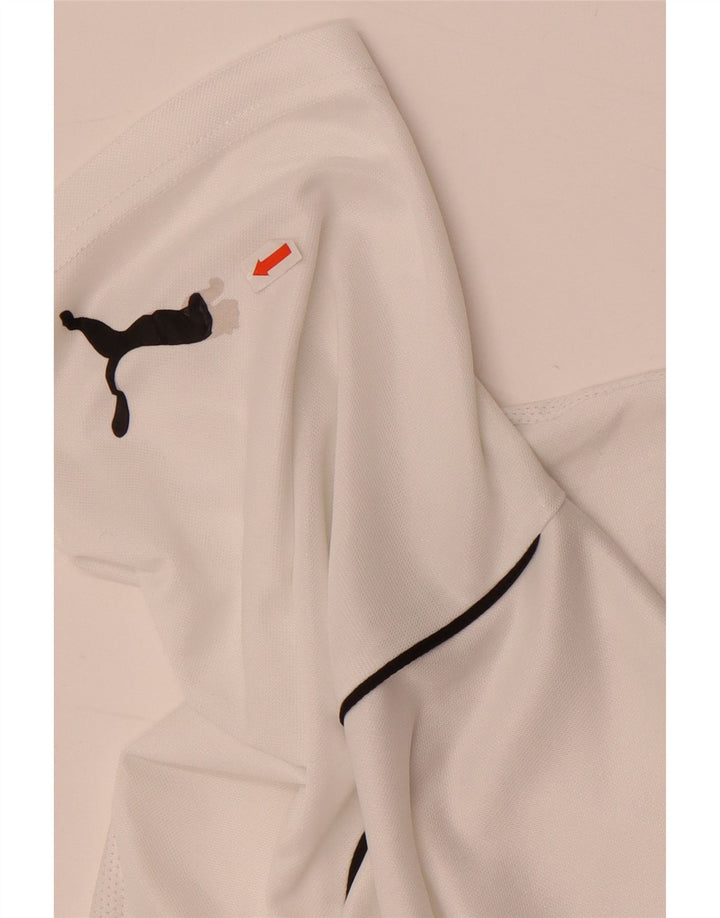 T-shirt grafica da uomo Puma Top in poliestere bianco medio