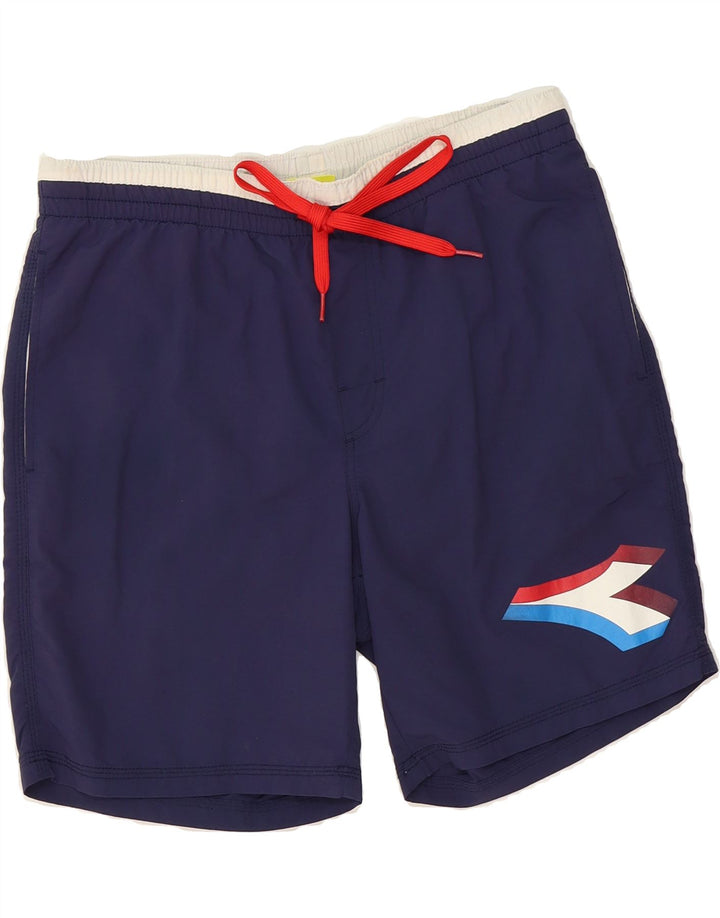 DIADORA Mens Swimming Shorts Medium Navy Blue Polyester Vintage Diadora and Second-Hand Diadora from Messina Hembry 