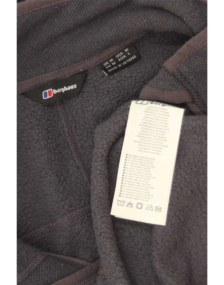 Maglione in pile da uomo Berghaus con zip e collo in poliestere grigio medio