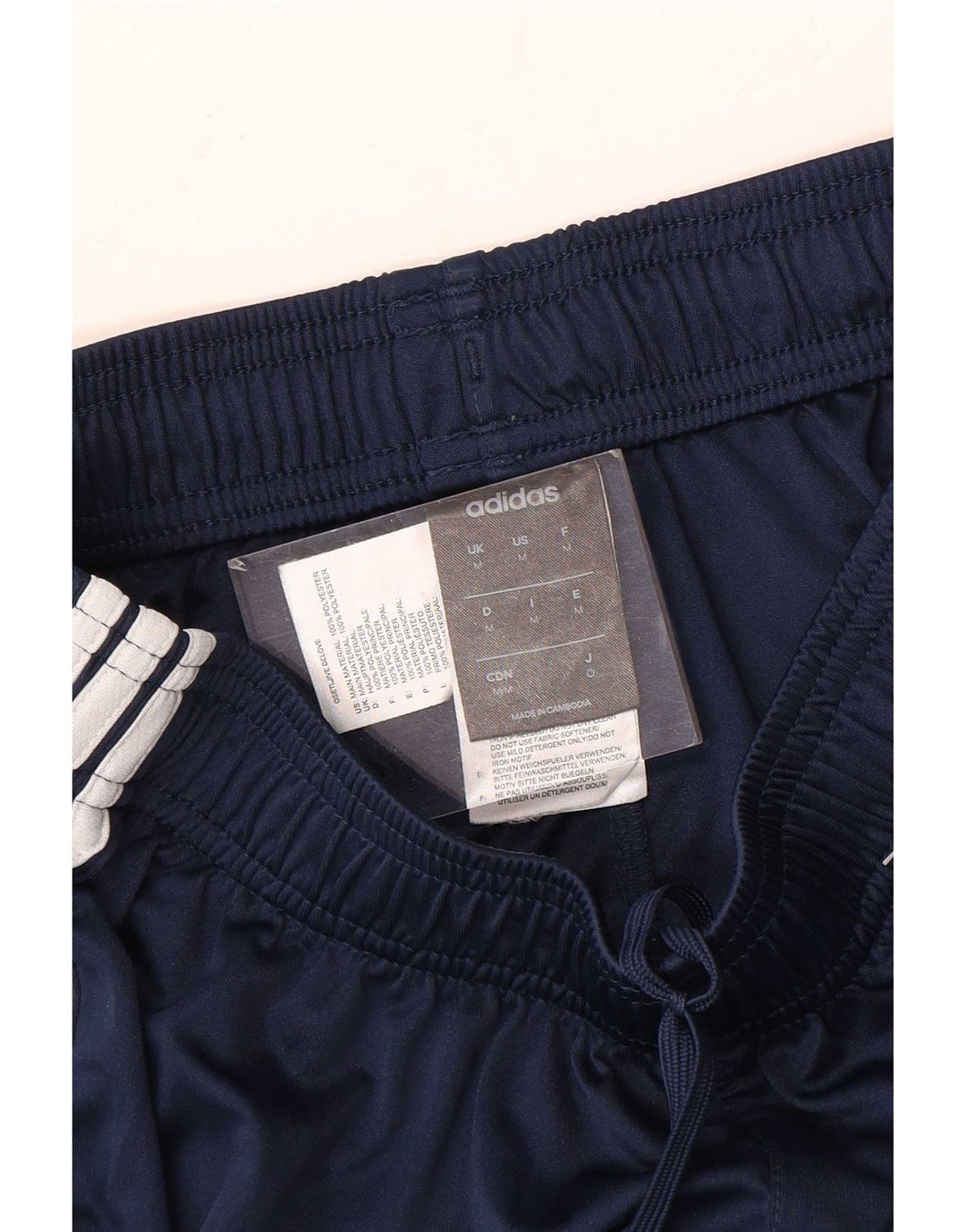 Pantaloncini sportivi Adidas Climalite da uomo medi in poliestere blu navy