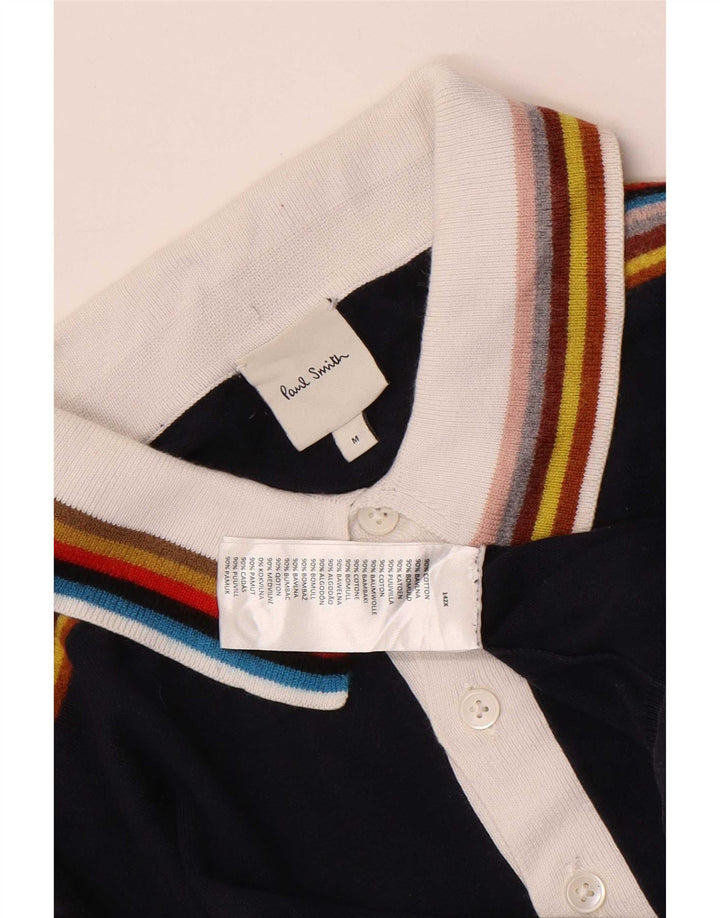 Paul Smith Maglione da uomo a maniche corte con collo a polo, blu navy medio