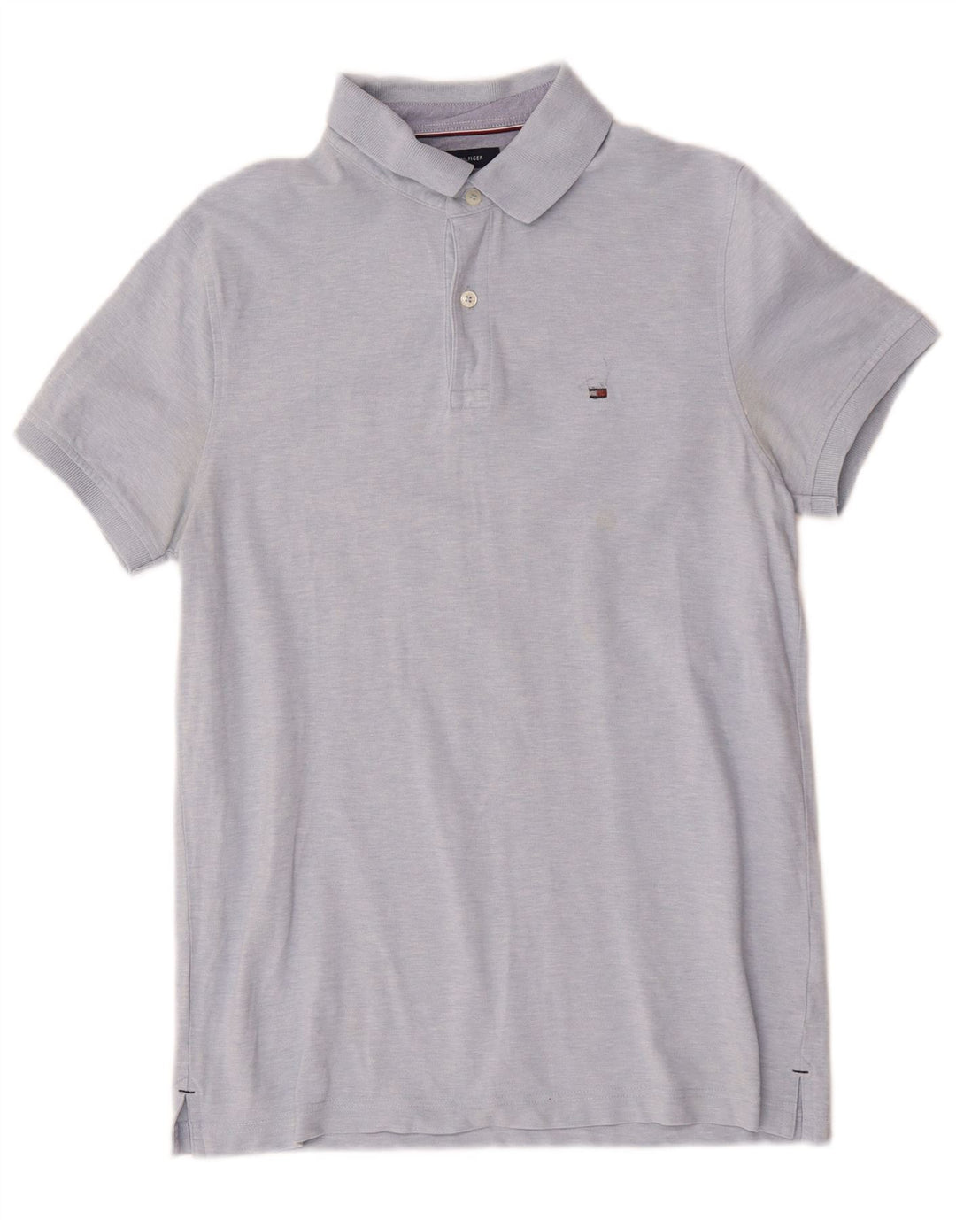 Polo da uomo slim fit Tommy Hilfiger in cotone blu medio