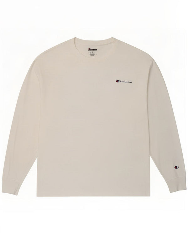 Top da uomo a maniche lunghe Champion XL in cotone bianco