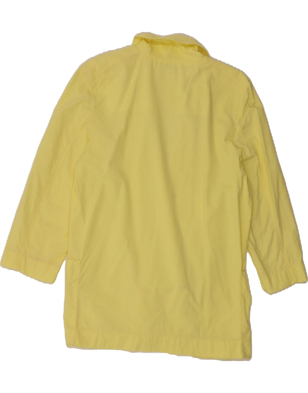 STEFANEL Womens Longline Double Breasted Blazer Jacket UK 14 Medium Yellow Vintage Stefanel and Second-Hand Stefanel from Messina Hembry 