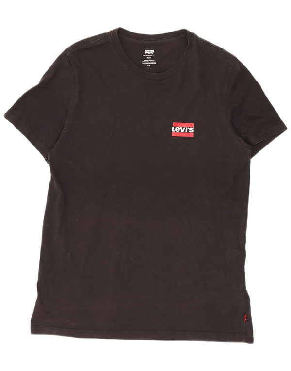 T-shirt Levi's da uomo slim fit, taglia grande, in cotone nero