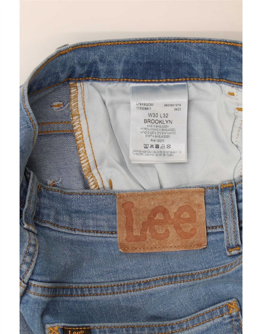 Jeans dritti da uomo Lee Brooklyn W30 L32 cotone blu