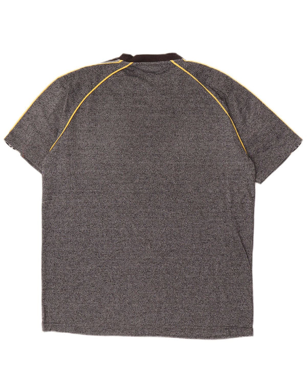 T-shirt grafica ASICS da uomo Top grigio medio color block