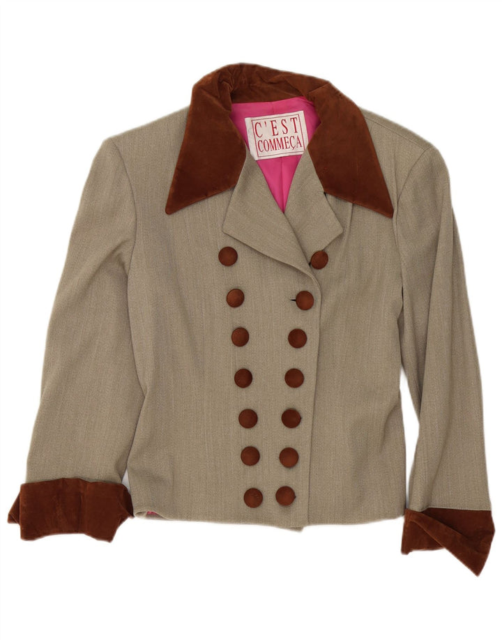 Giacca blazer da donna C'EST COMMECA UK 12 Colorblock grigio medio