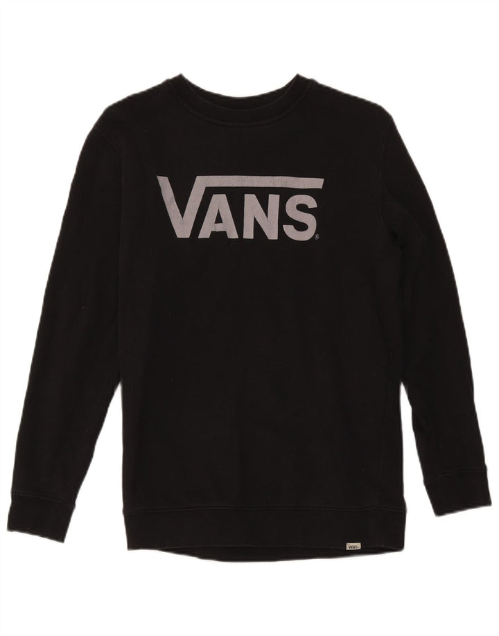 Felpa con grafica da ragazzo Vans, 12-13 anni, grande, cotone nero