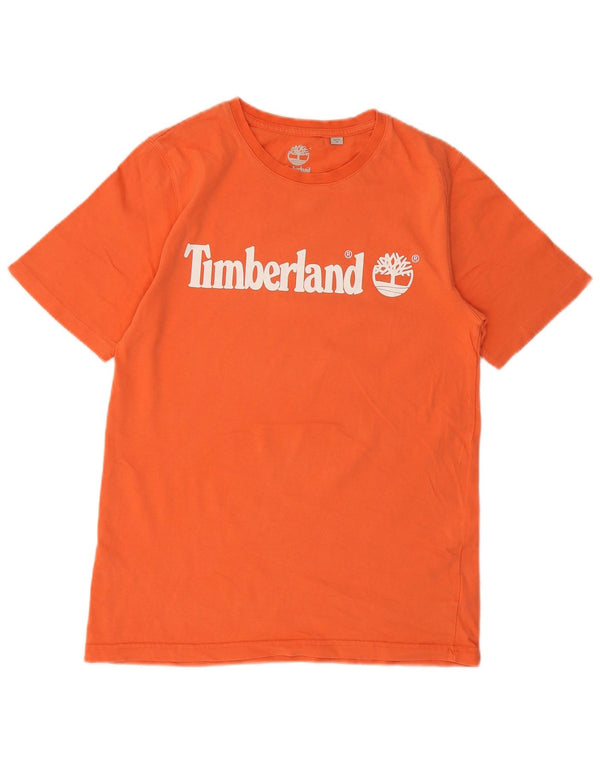 T-shirt grafica per ragazzi Timberland Top 15-16 anni cotone arancione medio