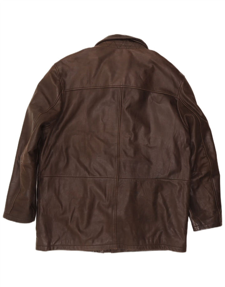 Giacca in pelle da uomo Reed UK 40 grande marrone